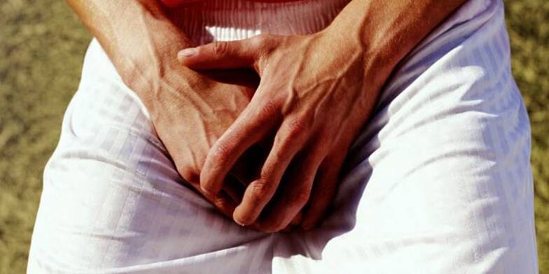 Invited palms in the groin area