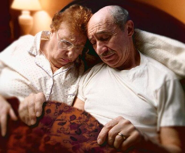 Older couple in bed