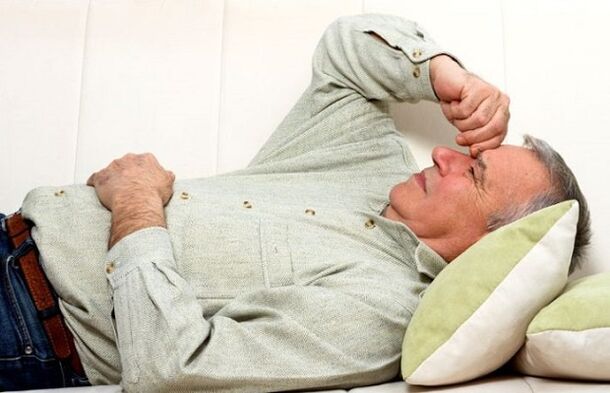 Pain in the testicles of men after arousal