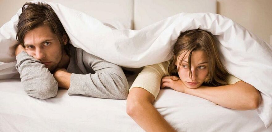 angry woman and man with poor potency