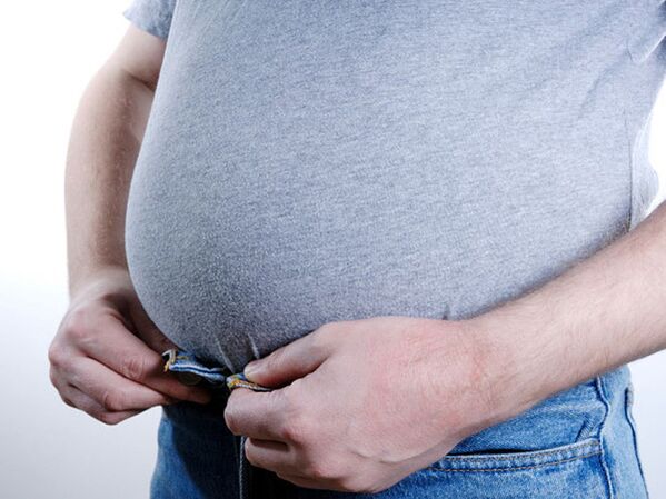 Overweight in men is the cause of potency problems